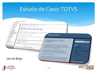 Estudo de Caso: TOTVS




Uso de Blogs


                    15
 