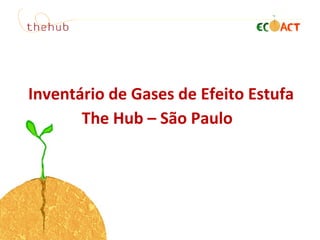 Invent ário  de Gases de Efeito Estufa The Hub – São Paulo   