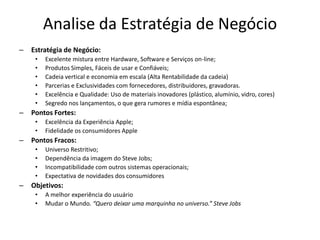 Analise da Estratégia de NegócioEstratégia de Negócio:
