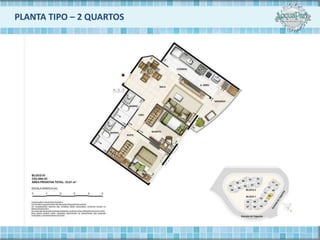 PLANTA TIPO – 2 QUARTOS
 
