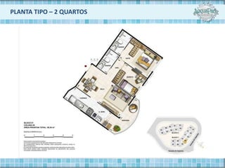 PLANTA TIPO – 2 QUARTOS
 