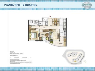 PLANTA TIPO – 2 QUARTOS
 