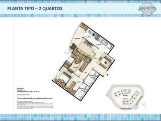 PLANTA TIPO – 2 QUARTOS
 