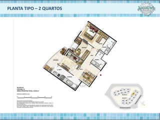 PLANTA TIPO – 2 QUARTOS
 