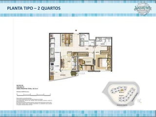 PLANTA TIPO – 2 QUARTOS
 