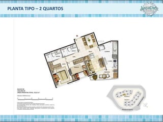 PLANTA TIPO – 2 QUARTOS
 