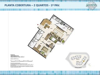 PLANTA COBERTURA – 2 QUARTOS - 1º PAV.
 