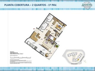 PLANTA COBERTURA – 2 QUARTOS - 1º PAV.
 