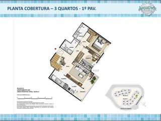 PLANTA COBERTURA – 3 QUARTOS - 1º PAV.
 