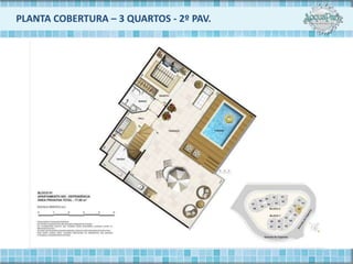 PLANTA COBERTURA – 3 QUARTOS - 2º PAV.
 