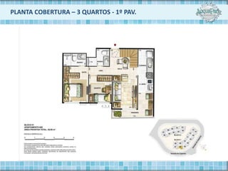 PLANTA COBERTURA – 3 QUARTOS - 1º PAV.
 