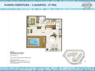 PLANTA COBERTURA – 3 QUARTOS - 2º PAV.
 
