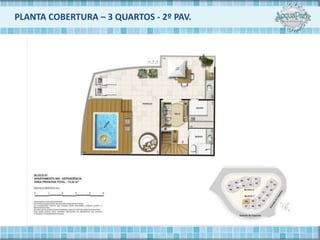 PLANTA COBERTURA – 3 QUARTOS - 2º PAV.
 