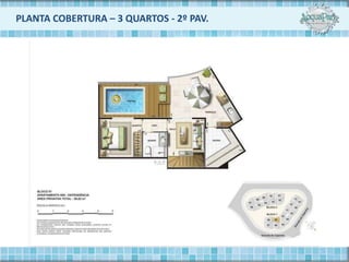 PLANTA COBERTURA – 3 QUARTOS - 2º PAV.
 