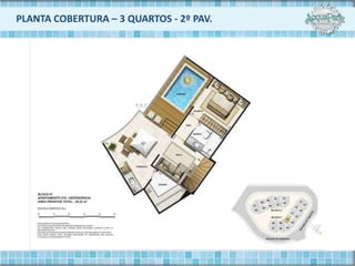 PLANTA COBERTURA – 3 QUARTOS - 2º PAV.
 