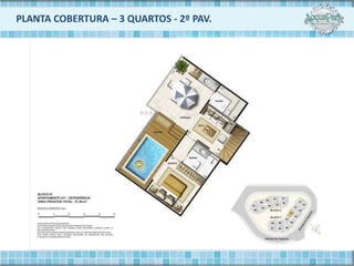PLANTA COBERTURA – 3 QUARTOS - 2º PAV.
 