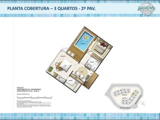 PLANTA COBERTURA – 3 QUARTOS - 2º PAV.
 
