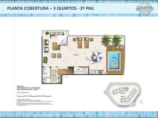 PLANTA COBERTURA – 3 QUARTOS - 2º PAV.
 
