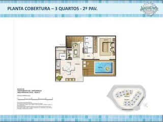 PLANTA COBERTURA – 3 QUARTOS - 2º PAV.
 