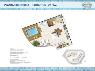 PLANTA COBERTURA – 3 QUARTOS - 2º PAV.
 