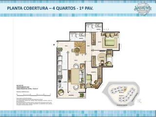 PLANTA COBERTURA – 4 QUARTOS - 1º PAV.
 