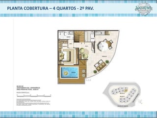 PLANTA COBERTURA – 4 QUARTOS - 2º PAV.
 