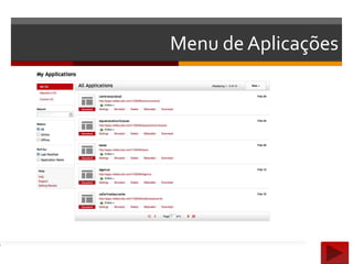 Menu de Aplicações
 