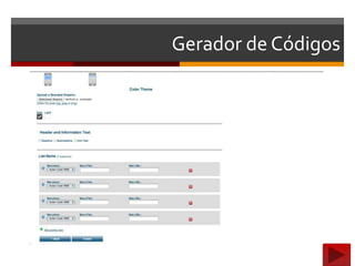 Gerador de Códigos
 
