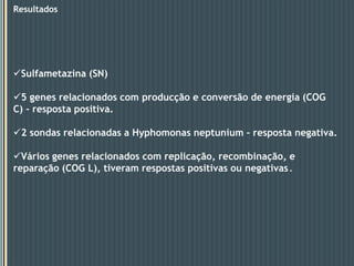 ResultadosAnálise do microarray para SouthSaskatchewanRiver (SSR)Este rio foi escolhido por diferir do WC em um parâmetro ambiental importante (por ex: disponibilidade de nutrientes ou trofismo). 