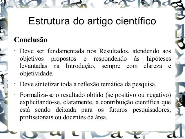 Artigo conclusão Artigo conclusão
