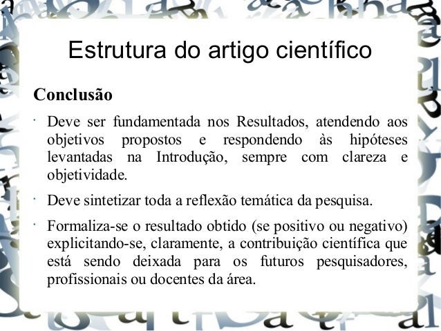 Artigo conclusão