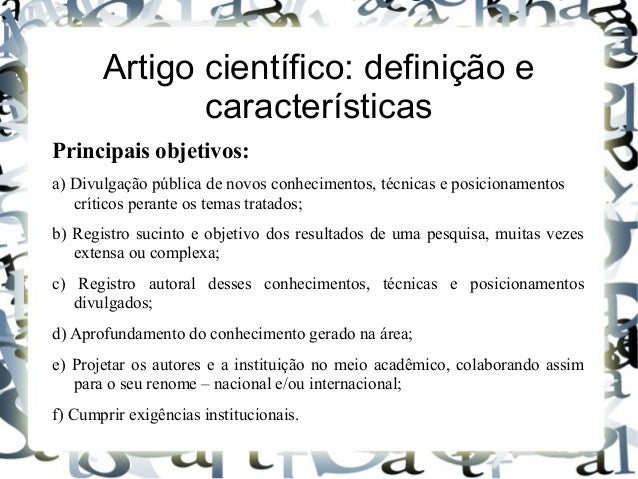 Temas de artigos cientificos