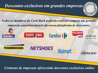 Apresentação atualizada cash back