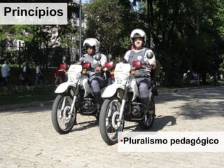 •Pluralismo pedagógico
Princípios
 