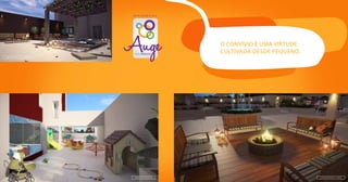 Ter um clube de lazer dentro de casa é tudo de bom.
O convívio é uma virtude
cultivada desde pequeno.VIDA PRÁTICA
R E S I D E N C I A L
espaço oriental e fonte
cantinho leitura e espaço zen
Praça das Crianças
 