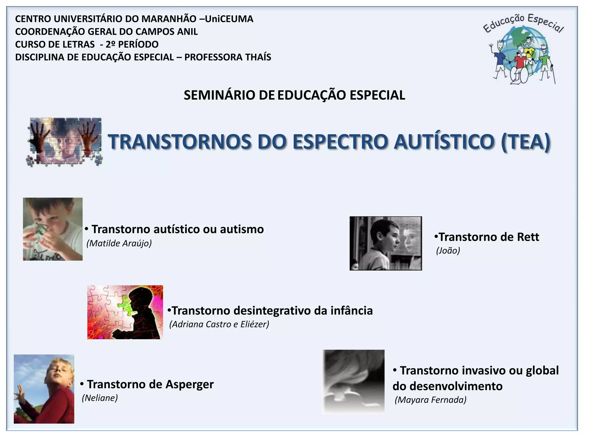  Transtorno desintegrativo da infância