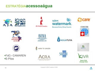 ESTRATÉGIAacessoaágua




FdC– CAMAREN
E-Pilas


                Copyright © 2009 Fundación AVINA
52
 