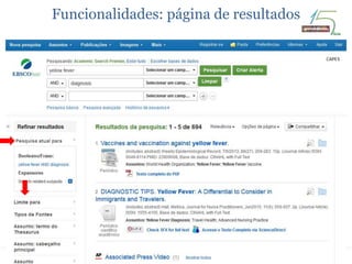 www.ebsco.comwww.ebsco.com Agenda | Sumário
Funcionalidades: página de resultados
 