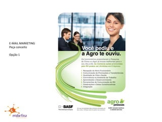 E-MAIL MARKETING  Peça conceito Opção 1 