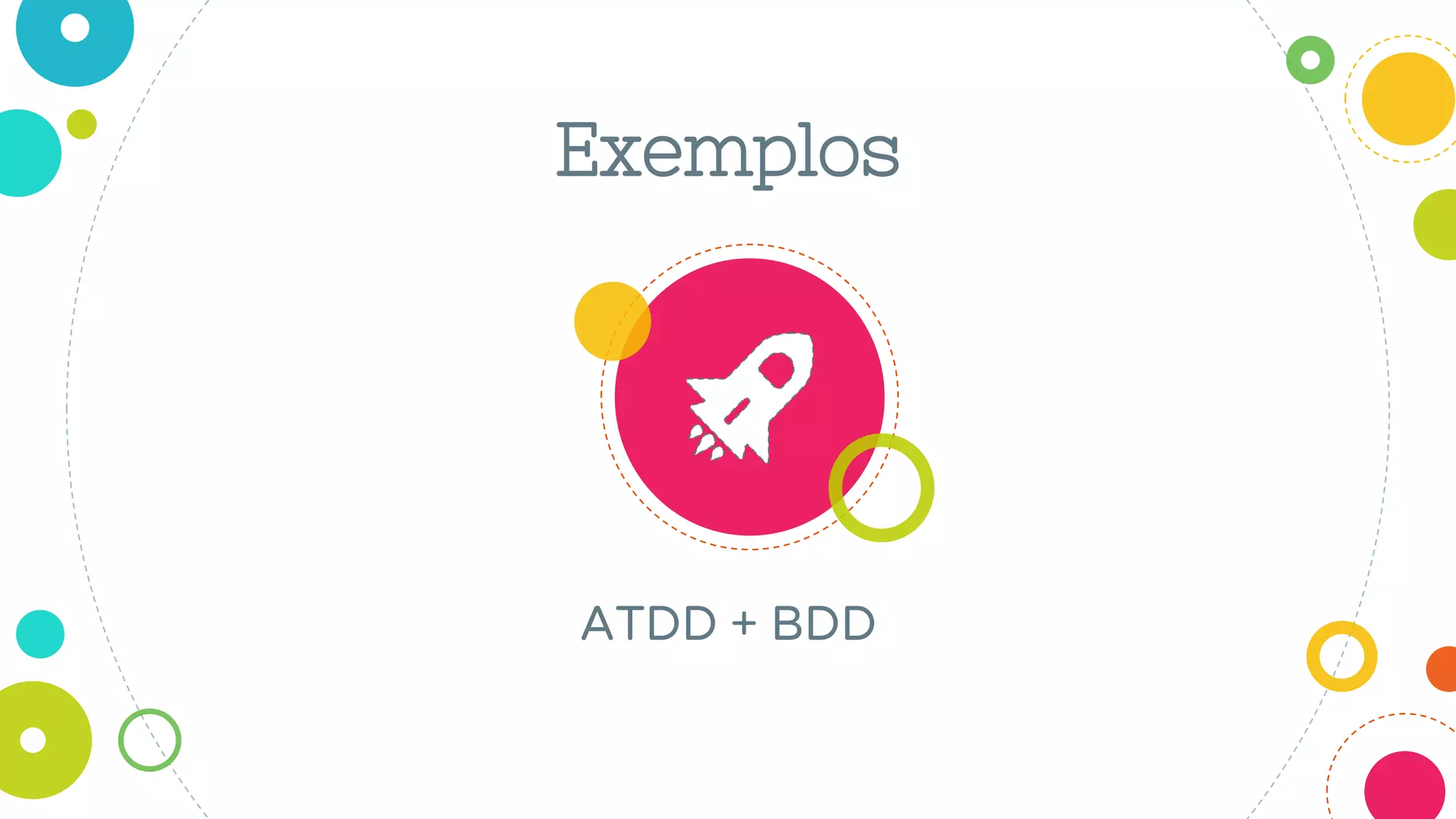 Exemplos
ATDD + BDD
 