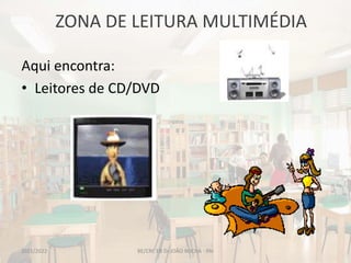 ZONA DE LEITURA MULTIMÉDIA
BE/CRE EB Dr.JOÃO ROCHA - PAI
Aqui encontra:
• Leitores de CD/DVD
2021/2022
 