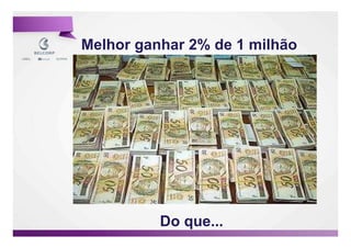 Melhor ganhar 2% de 1 milhão




          Do que...            71

                                    71
 