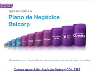 Apresentamos o

Plano de Negócios
Belcorp




Plano de carreira com consistência e solidez que permitem um crescimento sustentável



                                                                                   55
 