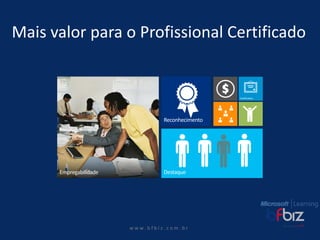 w ww. b f b i z . c o m . b r 
Maisvalor para o ProfissionalCertificado  