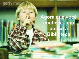 Agora que você conhece  um pouco a Biblioteca 