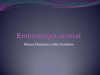 Embriologia animal Bianca Dautartas e Júlia Scalabrin 