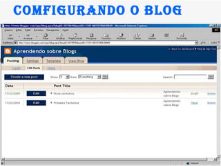 Comfigurando o Blog 