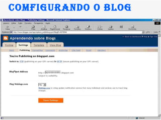Comfigurando o Blog 