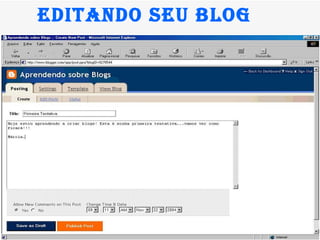Editando seu Blog 