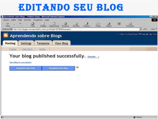 Editando seu Blog  